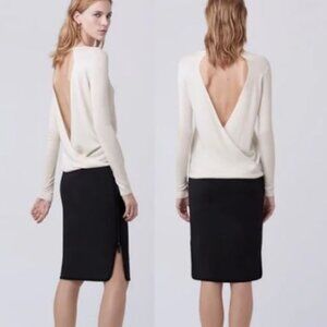 NWOT Diane Von Furstenberg Kylee Open Back Twist Sweater Size S